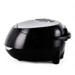 Sakura rice cooker side on view (black and silver)