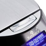 Sakura rice cooker lid close up and lock mechanism