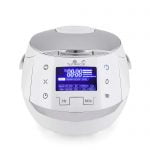 Yum Asia Sakura rice cooker in white colour front on view