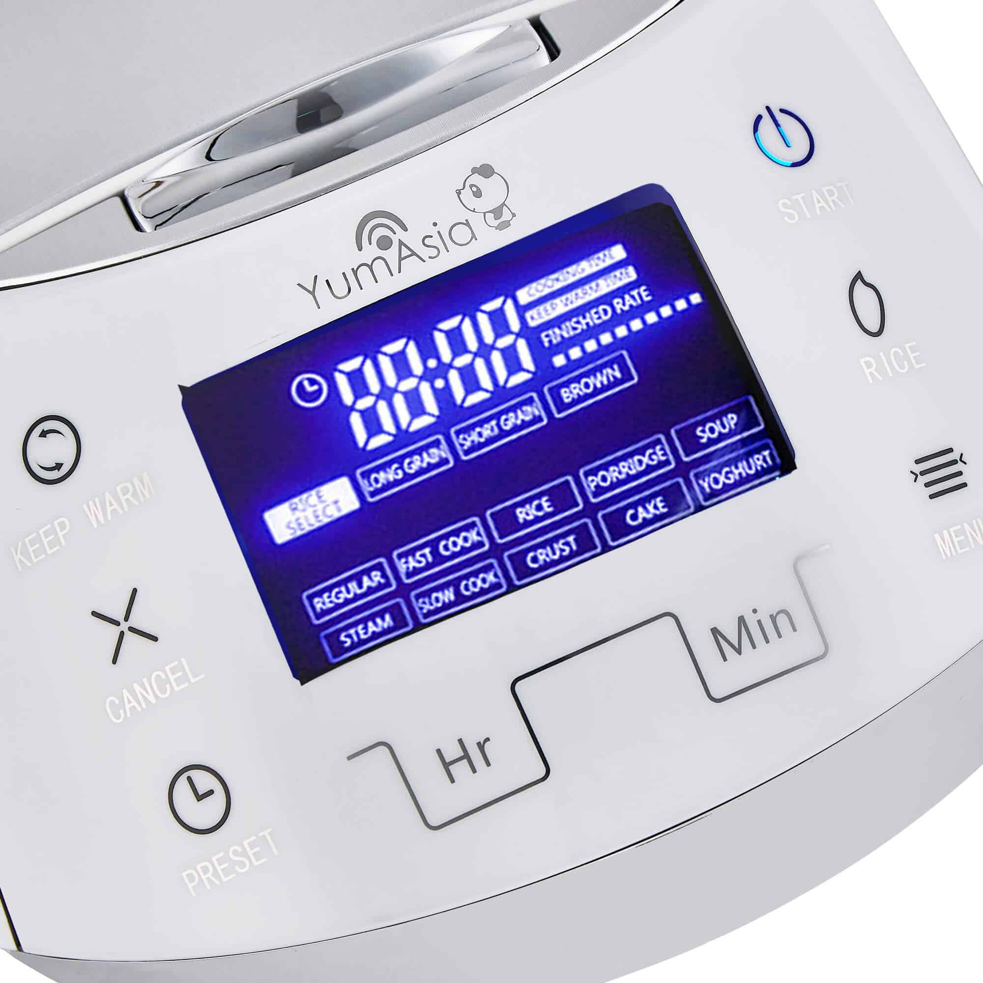 Yum Asia Sakura Rice Cooker with Ceramic Bowl and Advanced Fuzzy Logic (8 Cup, 1.5 Litre) 6 Rice Cook Functions, 6 Multicook Functions, Motouch LED