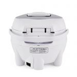 Sakura white rice cooker rear by Yum Asia