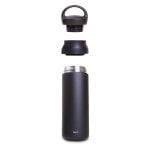 Iku Active black thermal vacuum flask with all parts disassembled