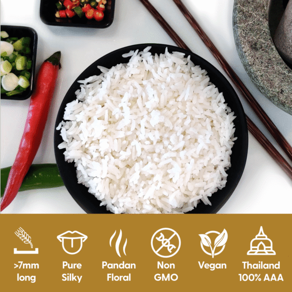 Thai Hom Mali Premium Jasmine White Rice - 5kg - Image 3