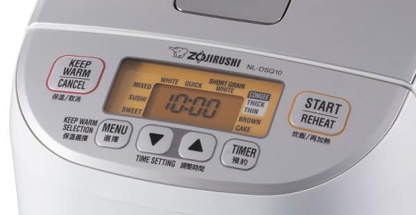 Zojirushi NL-DSQ10 rice cooker control panel