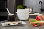 Tsuki rice cooker in white lifestyle shot