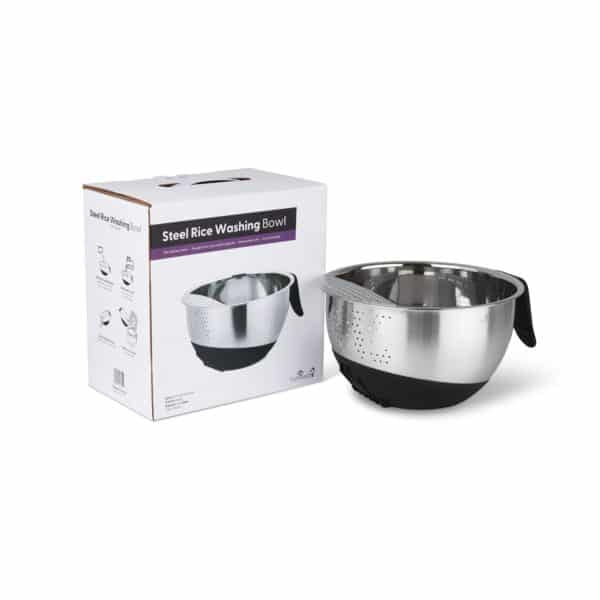 Stainless Steel Rice Washing Bowl - Image 9