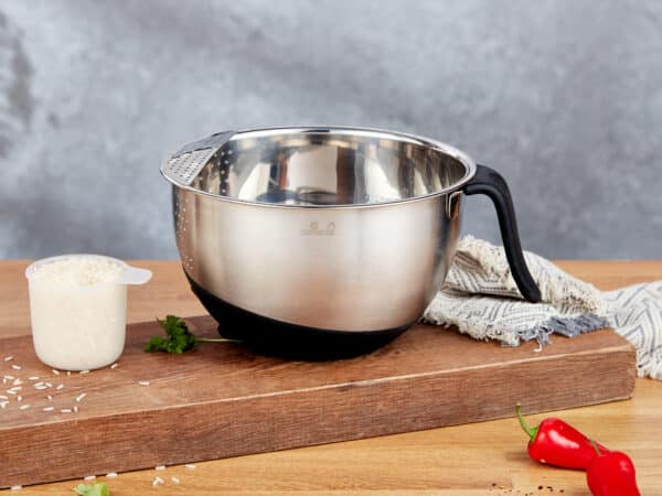 Stainless Steel Rice Washing Bowl - Image 6