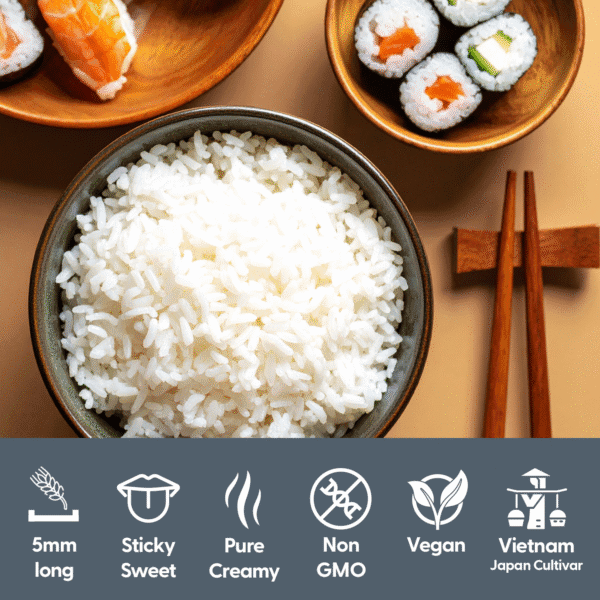Koshihikari Premium Short Grain Sushi Rice - 5kg - Image 3