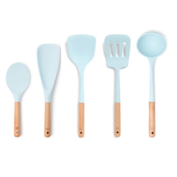 Premium Yum Asia Sky Blue 5 Piece Utensil Set - Image 1