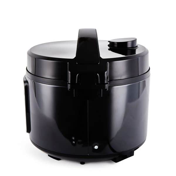 Side of black kumo rice cooker by Yum Asia