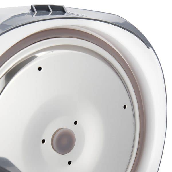 Panda mini rice cooker arctic white stainless steel inner lid