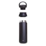 Iku Active black thermal vacuum flask with all parts disassembled