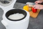 Fuji UMAI IH rice cooker showing cooked rice inside Shinsei pure ceramic bowl