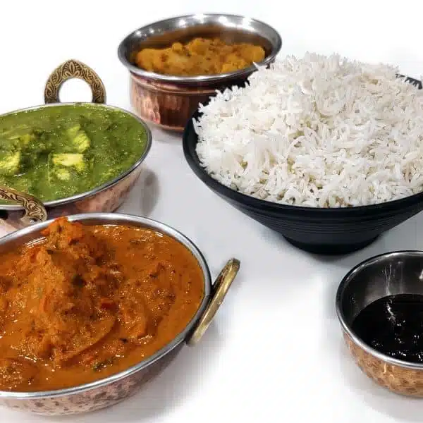 Indiaas eten met superkernel-basmati-langkorrelige rijst
