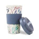 Kenzai big leaf bamboo cup by Yum Asia with lid off