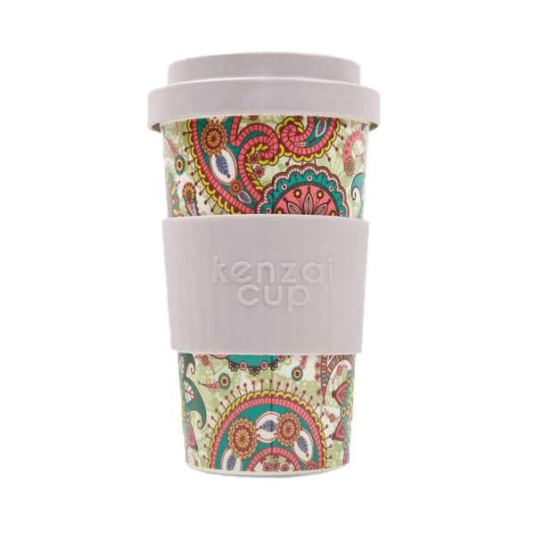 Kenzai Bamboo Beverage Cup Paisley trans