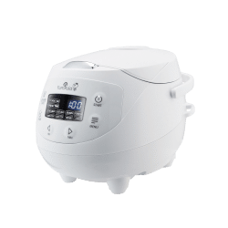 Panda mini rice cooker in arctic white