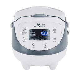 Panda-rice-cooker-front-on-in-white-and-grey