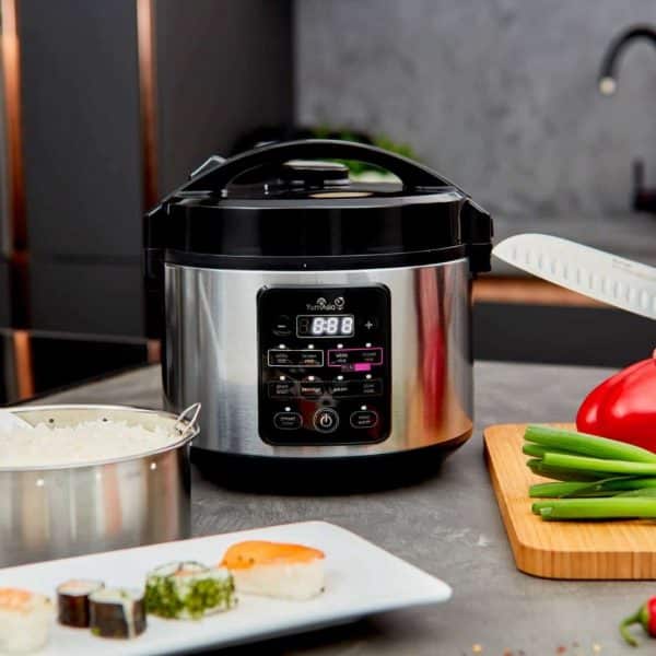 Kumo Cesta de cozimento a vapor de aço inoxidável para panela elétrica de arroz - Imagem 4