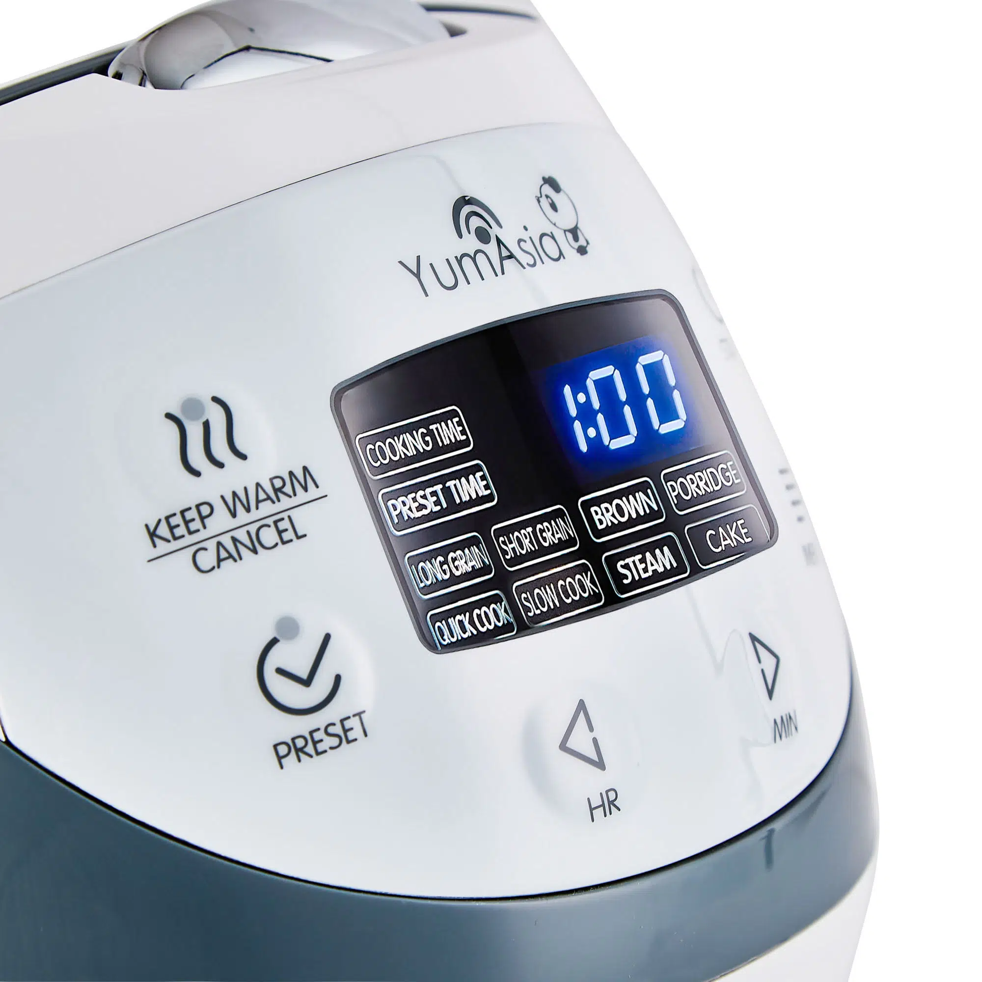 Nahaufnahme von Panda Reiskocher-Display