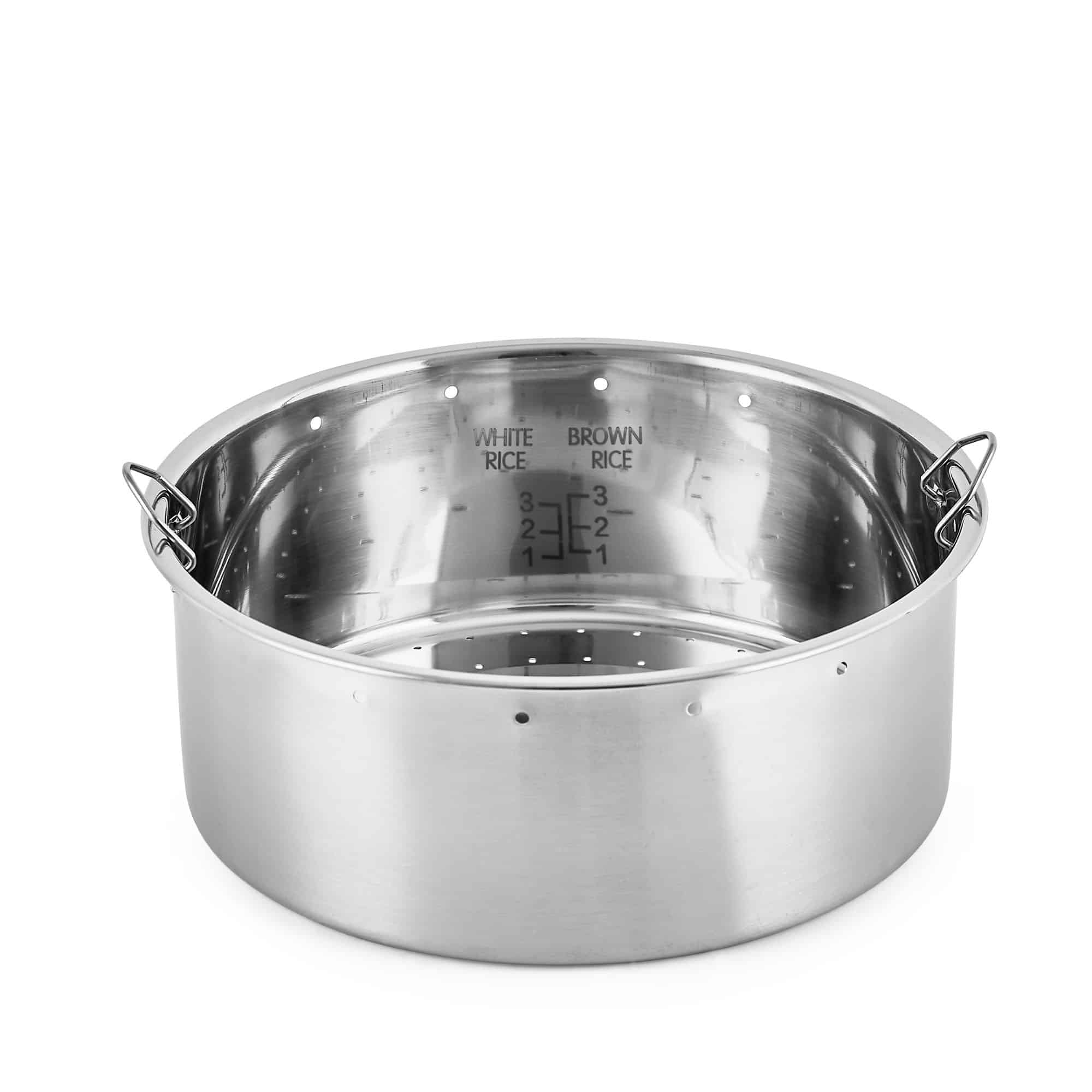 LNQ LUNIQI Stainless Steel Steamer Basket with Handle Rice Cooker Steaming  Basket Metal Steamer Insert Steaming Rack for Rice Cooker Warmer Kitchen